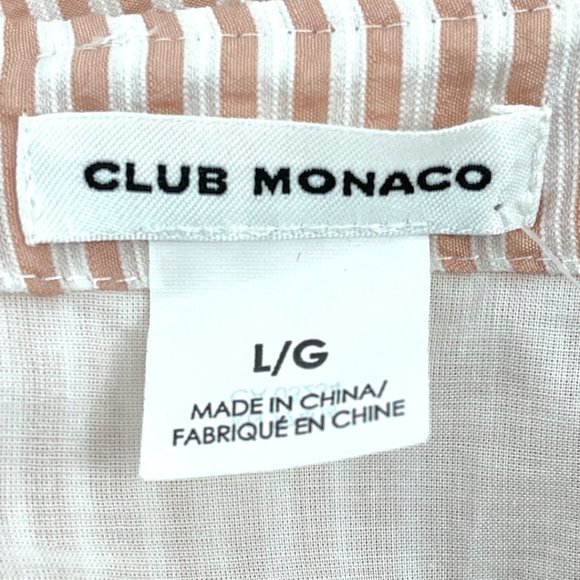 Club Monaco Asmund Striped Ruffle Top NWT Sz L - Picture 11 of 14
